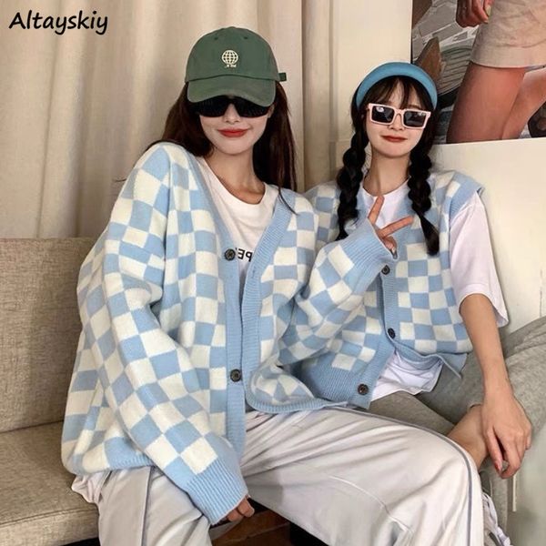 women's jackets 2 style cardigan women harajuku plaid chic friend ins vneck teens knitwear college lovely simple girls streetwear sweat, Black;brown
women's jackets 2 style cardigan women harajuku plaid chic friend ins vneck teens knitwear college lovely simple girls streetwear sweat, Black;brown