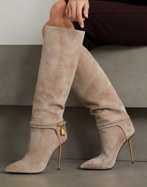 winter luxury women long knee booties fords padlock leather boots women lock-and-key buckled straps design brands booty famous party wedding, Black
winter luxury women long knee booties fords padlock leather boots women lock-and-key buckled straps design brands booty famous party wedding, Black