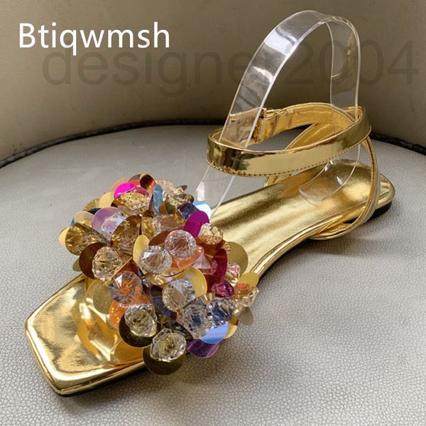 sandals designer flower rhinestone sandals woman open toe tassel ankle strap flat slippers lady comfortable party shoes qn8a, Black
sandals designer flower rhinestone sandals woman open toe tassel ankle strap flat slippers lady comfortable party shoes qn8a, Black