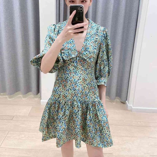 casual dresses french niche early autumn floral print bubble sleeve ruffle dress short skirt, Black;gray
casual dresses french niche early autumn floral print bubble sleeve ruffle dress short skirt, Black;gray