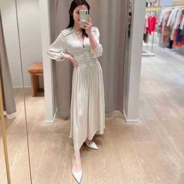 casual dresses french elegant spring and summer women's clothing v-neck pleated elastic waist dress long skirt, Black;gray
casual dresses french elegant spring and summer women's clothing v-neck pleated elastic waist dress long skirt, Black;gray