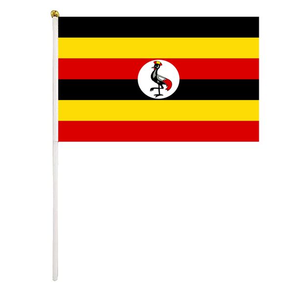 uganda handheld flag 14x21 cm polyester mini hand waving flags with plastic flagpoles for festival events celebration
uganda handheld flag 14x21 cm polyester mini hand waving flags with plastic flagpoles for festival events celebration