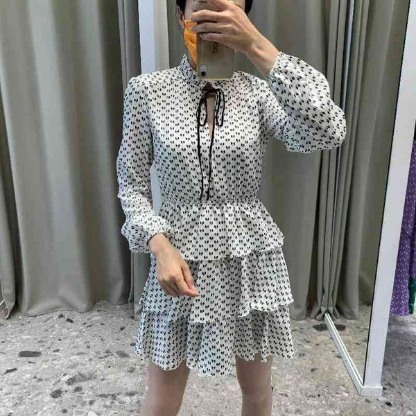 casual dresses french elegance early autumn bow print lace collar layer by ruffle women's dress, Black;gray
casual dresses french elegance early autumn bow print lace collar layer by ruffle women's dress, Black;gray