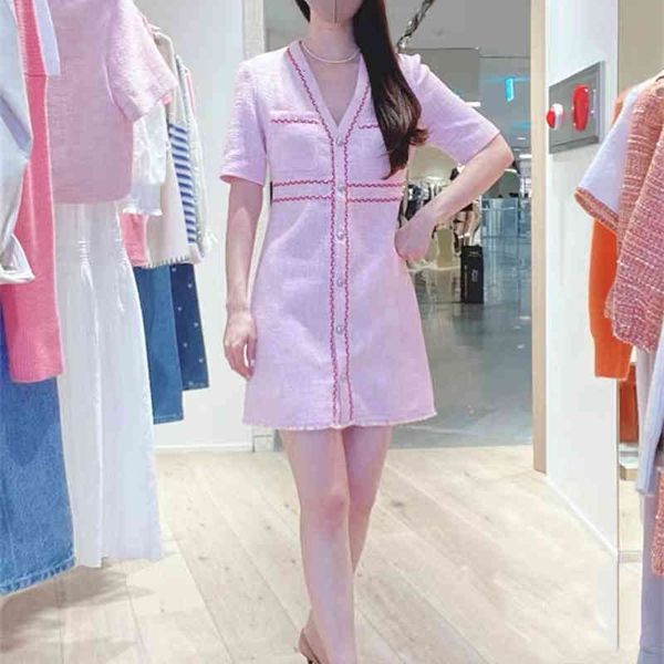 casual dresses french elegant spring and summer tweed pink v-neck single breasted knitted dress short skirt female, Black;gray
casual dresses french elegant spring and summer tweed pink v-neck single breasted knitted dress short skirt female, Black;gray