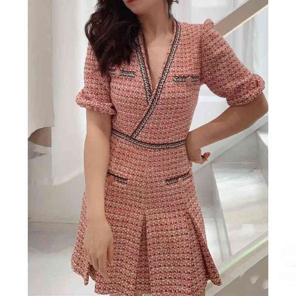 casual dresses fadan 's spring summer tweed plaid medium sleeve v-neck slim fit short skirt dress, Black;gray
casual dresses fadan 's spring summer tweed plaid medium sleeve v-neck slim fit short skirt dress, Black;gray