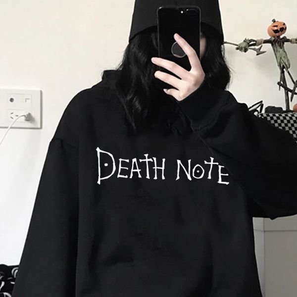 women's hoodies sweatshirts death note hoodies d long sleeve drop aesthetic gothic harajuku print streetwear sweatshirt women clothing, Black
women's hoodies sweatshirts death note hoodies d long sleeve drop aesthetic gothic harajuku print streetwear sweatshirt women clothing, Black