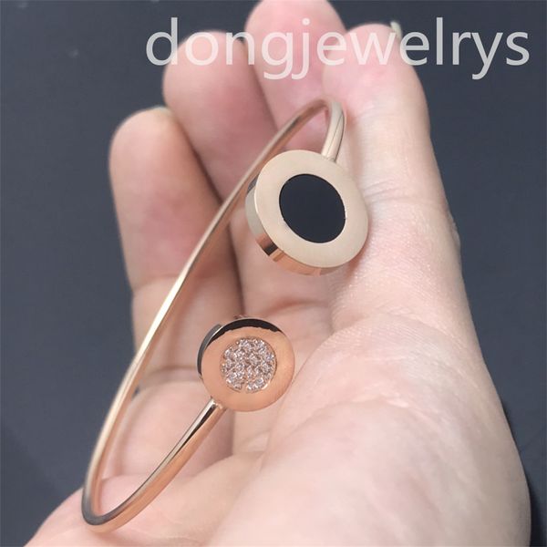 bracelet designer stainless chain steel friendship bracelet dongjewelrys gold rose elegant temperament open bangle classic jewellery, Black
bracelet designer stainless chain steel friendship bracelet dongjewelrys gold rose elegant temperament open bangle classic jewellery, Black
