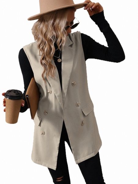 women's two piece pants solid double breasted blazer vest x9at#, White
women's two piece pants solid double breasted blazer vest x9at#, White