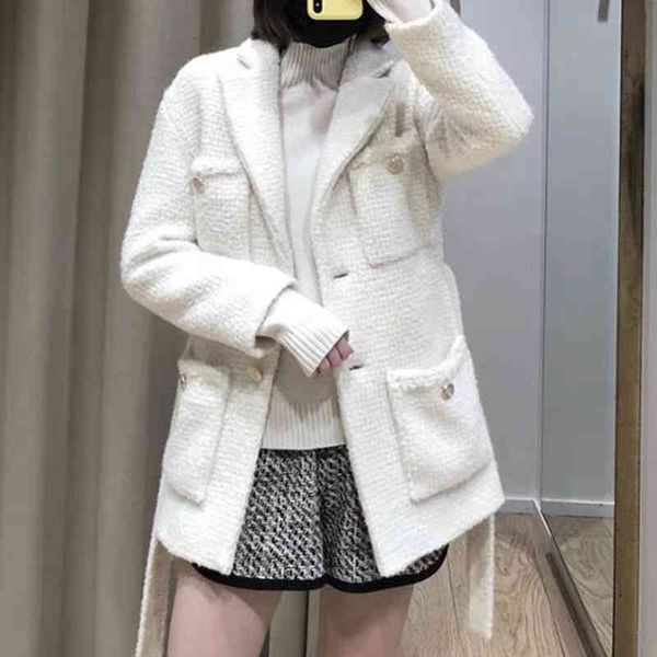 women's jackets french single autumn and winter pure color suit collar tweed lace up medium length small fragrance woven coat women, Black;brown
women's jackets french single autumn and winter pure color suit collar tweed lace up medium length small fragrance woven coat women, Black;brown