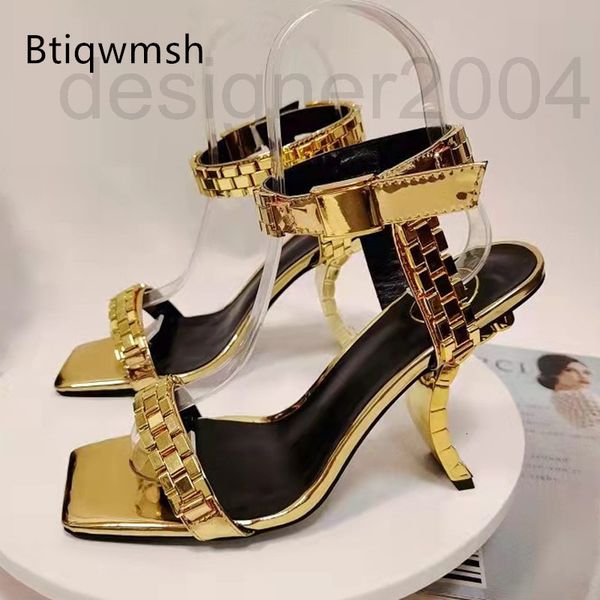 sandals designer gold metal bracelet gladiator sandals woman open toe strange decoration high heels for women party shoes hywc, Black
sandals designer gold metal bracelet gladiator sandals woman open toe strange decoration high heels for women party shoes hywc, Black