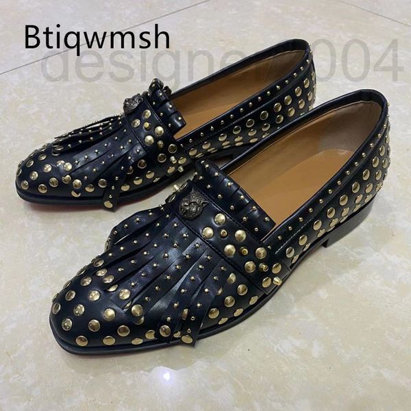 dress shoes designer leopard studded shoes men's toe round rivet tassel black soft leather real flat for man party 9n1i
dress shoes designer leopard studded shoes men's toe round rivet tassel black soft leather real flat for man party 9n1i
