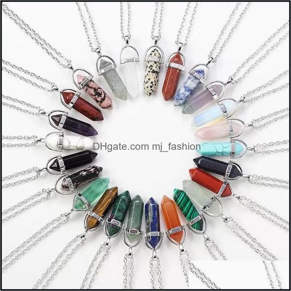 pendant necklaces hexagonal cylindrical crystal necklace natural stone pendant for women men fashion jewelry drop delivery mjfashion dhzqk, Silver
pendant necklaces hexagonal cylindrical crystal necklace natural stone pendant for women men fashion jewelry drop delivery mjfashion dhzqk, Silver