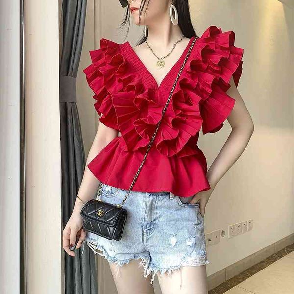 women's blouses shirts vietnamese minority spring summer level lotus leaf edge fungus pure color casual cute top, White
women's blouses shirts vietnamese minority spring summer level lotus leaf edge fungus pure color casual cute top, White