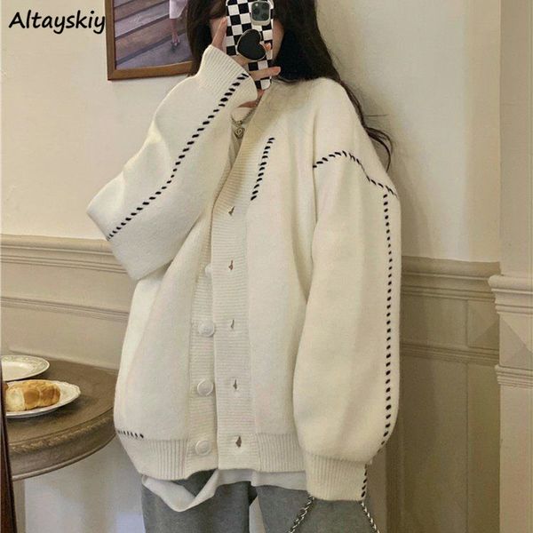 women's jackets women cardigan patchwork simple loose basic outerwear knitted sweaters students allmatch streetwear long sleeve coats s, Black;brown
women's jackets women cardigan patchwork simple loose basic outerwear knitted sweaters students allmatch streetwear long sleeve coats s, Black;brown