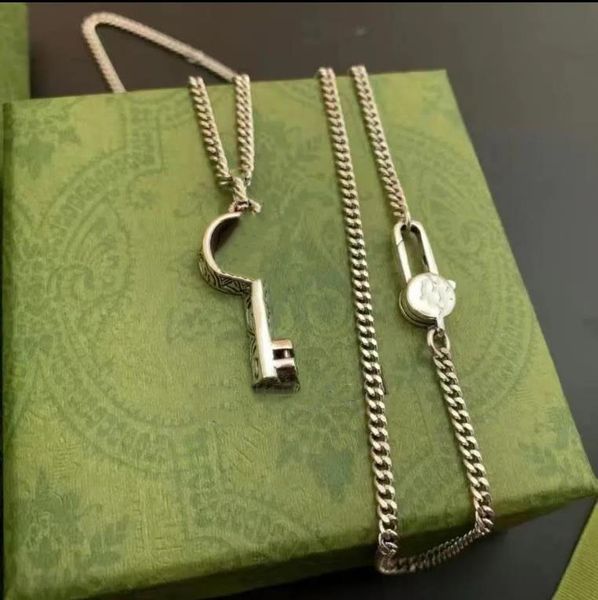 925 silver vine carved key necklace designer jewelry necklaces gold chain luxury heart for mens womens bijoux -1
925 silver vine carved key necklace designer jewelry necklaces gold chain luxury heart for mens womens bijoux -1