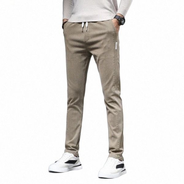 men's pants korean style slim fit autumn winter casual youth elastic waist height 92eh#, Black
men's pants korean style slim fit autumn winter casual youth elastic waist height 92eh#, Black