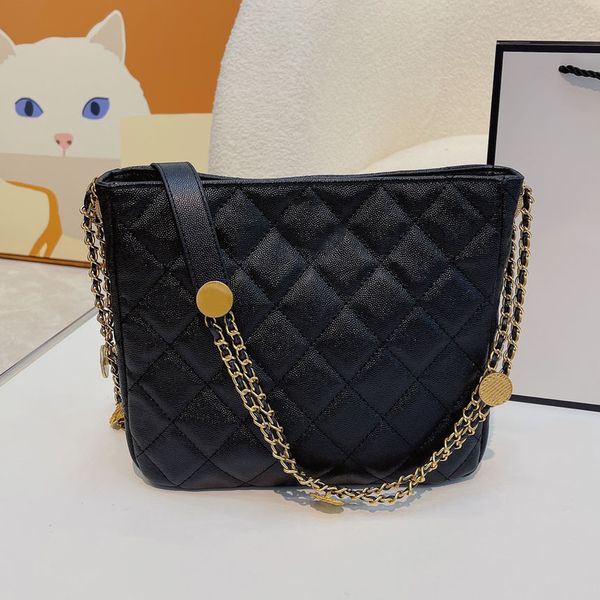 2022 womens french black hippie bucket bag gold coin hardware chain shoulder bag classic caviar cowhide quilted plaid metal leather chains d
2022 womens french black hippie bucket bag gold coin hardware chain shoulder bag classic caviar cowhide quilted plaid metal leather chains d