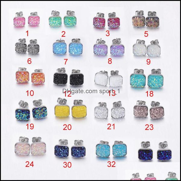 stud 10mm square stainless steel stud resin druzy drusy earrings handmade for women jewelry men drop delivery 2021 sport1 dhdvg, Golden;silver
stud 10mm square stainless steel stud resin druzy drusy earrings handmade for women jewelry men drop delivery 2021 sport1 dhdvg, Golden;silver