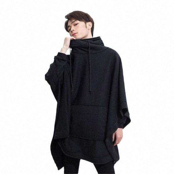 men's hoodies & sweatshirts m-6xl autumn winter men loose bat cloak cape dark medium long fashion thick hooded jacket hiphop outerwear, Black
men's hoodies & sweatshirts m-6xl autumn winter men loose bat cloak cape dark medium long fashion thick hooded jacket hiphop outerwear, Black