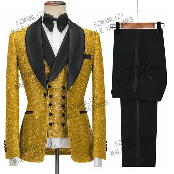 mens suits blazers handsome shiny gold men suits wedding suits for men shawl lapel 3 pieces slim fit mens party tuxedos groom wear bridegroo, White;black
mens suits blazers handsome shiny gold men suits wedding suits for men shawl lapel 3 pieces slim fit mens party tuxedos groom wear bridegroo, White;black