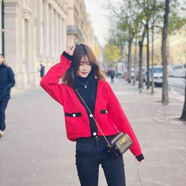 women's sweaters cp spring and summer china red v-neck contrast color long sleeve small fragrant women's clothing college style kn, White;black
women's sweaters cp spring and summer china red v-neck contrast color long sleeve small fragrant women's clothing college style kn, White;black