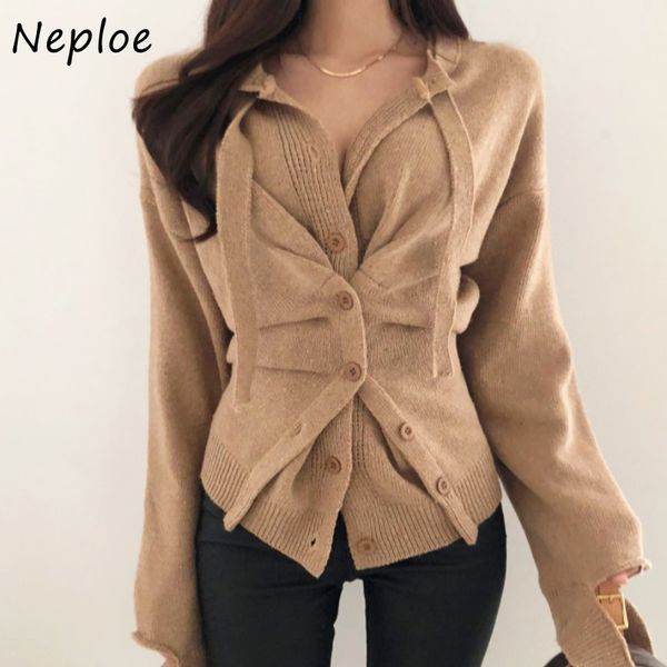 women's jackets neploe autumn retro long sleeve knit cardigan women irregular singlebreasted womens sweaters torn edge waist ladies swe, Black;brown
women's jackets neploe autumn retro long sleeve knit cardigan women irregular singlebreasted womens sweaters torn edge waist ladies swe, Black;brown