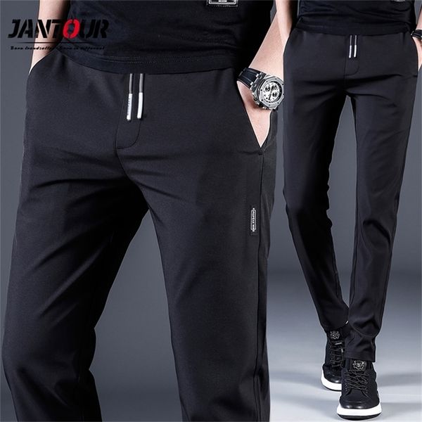 men's pants jantour brand spring summer casual men thin pant slim fit work elastic waist jogging trousers male plus size 38 220827, Black
men's pants jantour brand spring summer casual men thin pant slim fit work elastic waist jogging trousers male plus size 38 220827, Black