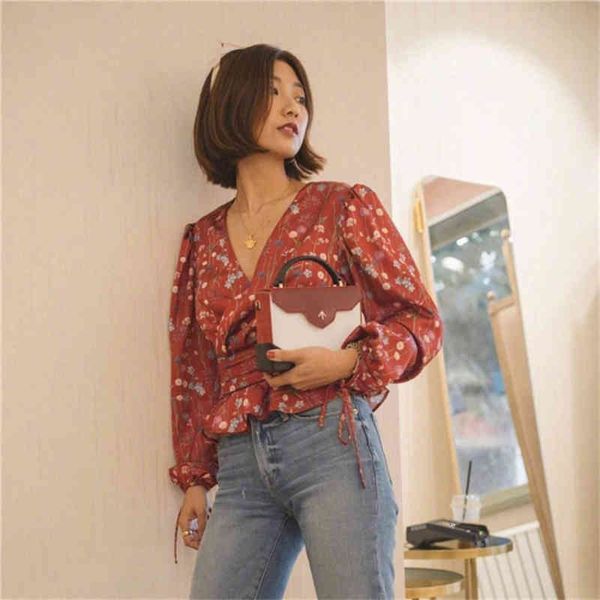 women's blouses shirts savi the same australian niche women's wear v-neck long sleeve waist closed shirt short print drape summer, White
women's blouses shirts savi the same australian niche women's wear v-neck long sleeve waist closed shirt short print drape summer, White
