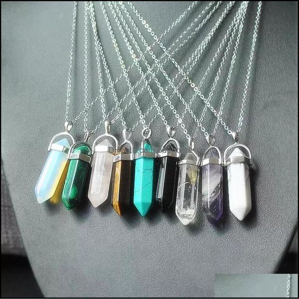 pendant necklaces punk stone jewelry druzy drusy necklace stainless steel chains hexagonal prism natural cross drop delivery 2021 pend dhrzt, Silver
pendant necklaces punk stone jewelry druzy drusy necklace stainless steel chains hexagonal prism natural cross drop delivery 2021 pend dhrzt, Silver