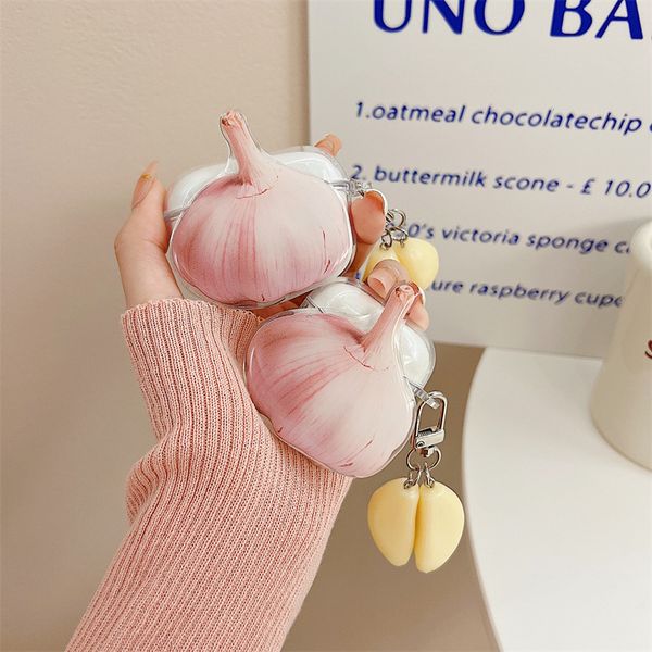 fundas for airpods 1 2 earphone cases cute transparent garlic pendant keyring headphone cover for airpod 3 pro silicone protective cover
fundas for airpods 1 2 earphone cases cute transparent garlic pendant keyring headphone cover for airpod 3 pro silicone protective cover