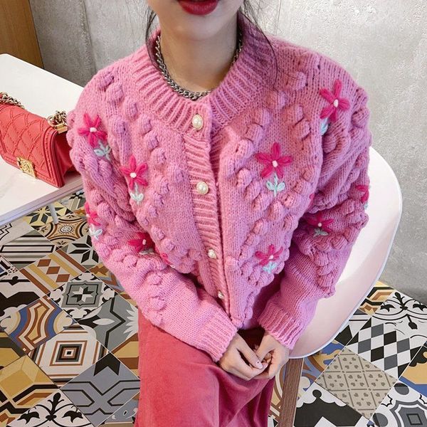 women's jackets women's gentle threedimensional pink flower sweater autumn korean fashion o embroidery knitted cardigan jacket kim, Black;brown
women's jackets women's gentle threedimensional pink flower sweater autumn korean fashion o embroidery knitted cardigan jacket kim, Black;brown