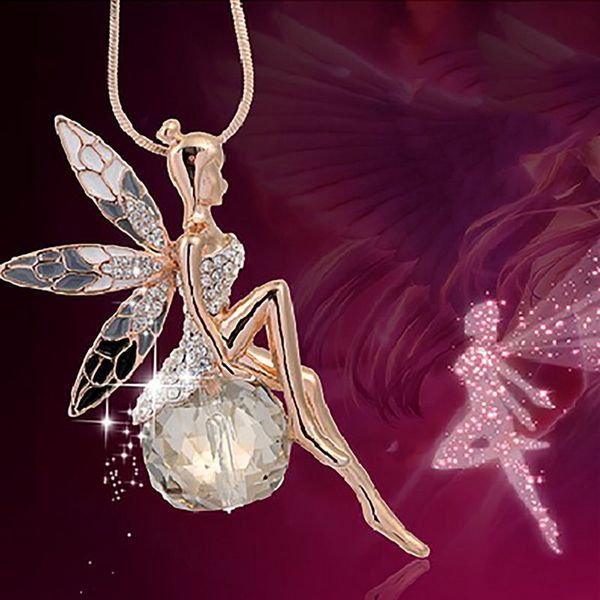 vintage butterfly fairy pendant necklace women fashion sweater chain necklace charm crystal angel wing necklace party jewelry, Silver
vintage butterfly fairy pendant necklace women fashion sweater chain necklace charm crystal angel wing necklace party jewelry, Silver