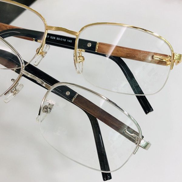 lux clasic men semi-rim glasses frame 447 lightweight hualimu wooden leg gold silv gungray 55-18-140 for precription eyeglasses fullset case, Black
lux clasic men semi-rim glasses frame 447 lightweight hualimu wooden leg gold silv gungray 55-18-140 for precription eyeglasses fullset case, Black