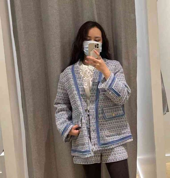 women's tracksuits fadan s jiayuan quality exquisite v-neck contrast tweed suit jacket shorts, Gray
women's tracksuits fadan s jiayuan quality exquisite v-neck contrast tweed suit jacket shorts, Gray