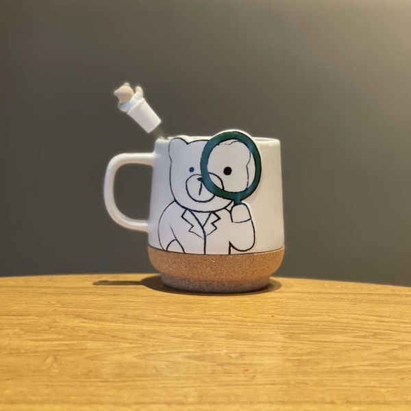 starbucks mug eco season 350ml cork bottom bear stir ceramic mark coffee cup
