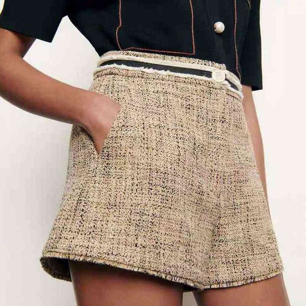 women's shorts fadan spring summer women's coarse tweed with slight ruffle brush fashionable shorts, White;black
women's shorts fadan spring summer women's coarse tweed with slight ruffle brush fashionable shorts, White;black