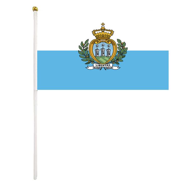 san marino handheld flag 14x21 cm polyester mini hand waving flags with plastic flagpoles for festival events celebration
san marino handheld flag 14x21 cm polyester mini hand waving flags with plastic flagpoles for festival events celebration