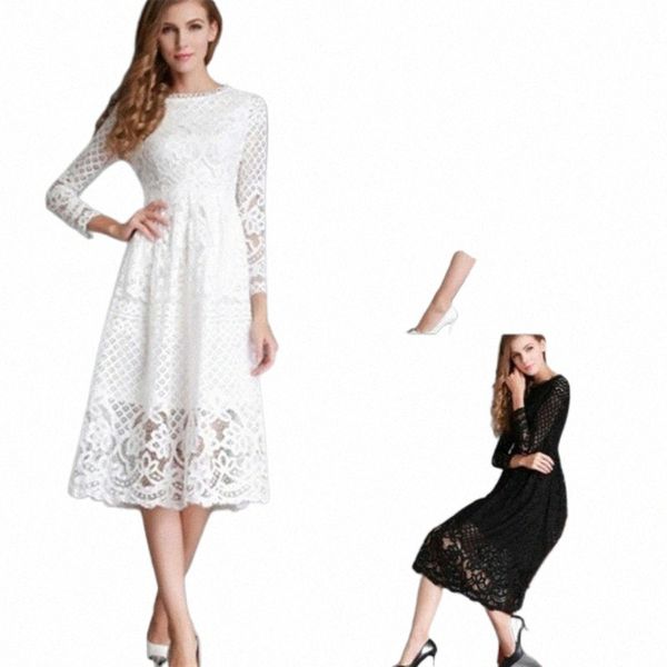 casual dresses elegant hollow out lace dress women long sleeve autumn style midi-calf white spring party vestidos g4z6#, Black;gray
casual dresses elegant hollow out lace dress women long sleeve autumn style midi-calf white spring party vestidos g4z6#, Black;gray