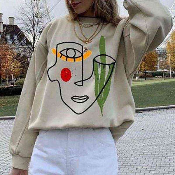 women's hoodies sweatshirts vintage beauty face print long sleeve pullover women's oversized sweatshirt fashion casual loose stree, Black
women's hoodies sweatshirts vintage beauty face print long sleeve pullover women's oversized sweatshirt fashion casual loose stree, Black