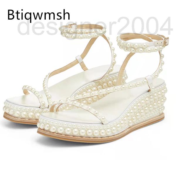 sandals designer white pearl plaform wedges sandals woman open toe cross strap high heel wedding shoes female fashion wtu6, Black
sandals designer white pearl plaform wedges sandals woman open toe cross strap high heel wedding shoes female fashion wtu6, Black
