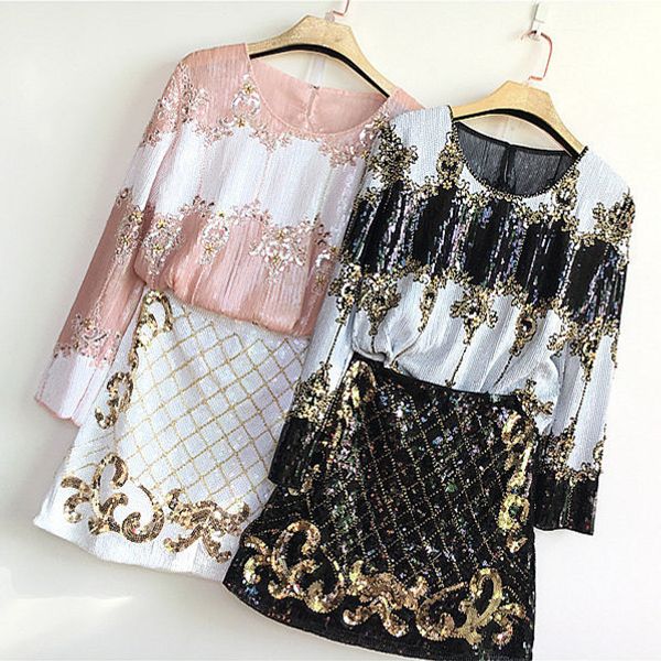 two piece dress royal luxury party skirts suits shiny sequined vintage embroidery and sparkle golden skirt suits clothing set ns386 220827, White
two piece dress royal luxury party skirts suits shiny sequined vintage embroidery and sparkle golden skirt suits clothing set ns386 220827, White