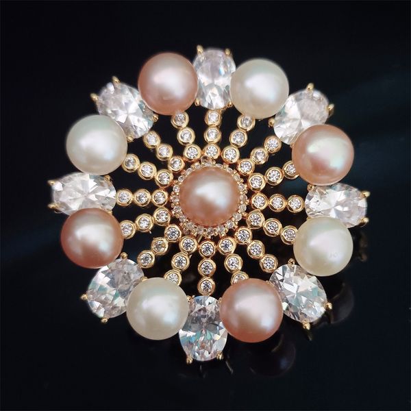women brooch sunflower pearl suit brooches for women zirconia stone lady pins vintage elegant breastpin coat dress round pin fashion corsage, Gray
women brooch sunflower pearl suit brooches for women zirconia stone lady pins vintage elegant breastpin coat dress round pin fashion corsage, Gray