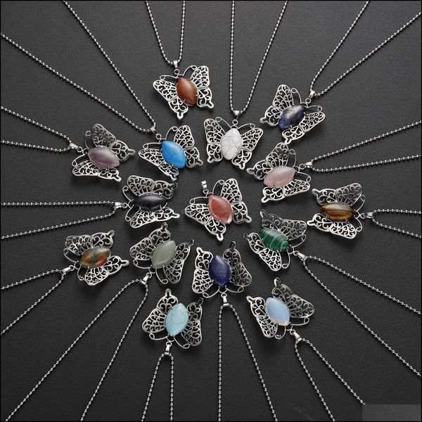 pendant necklaces natural stone butterfly woman necklace stainless steel designer luxury sweater chain 12pcs drop delivery 2021 jewel dhfqw, Silver
pendant necklaces natural stone butterfly woman necklace stainless steel designer luxury sweater chain 12pcs drop delivery 2021 jewel dhfqw, Silver