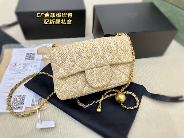 22s summer classic mini flap raffia square bag luxury designer womens crush gold ball matelasse chains adjustable shoulder strap crossbody s
22s summer classic mini flap raffia square bag luxury designer womens crush gold ball matelasse chains adjustable shoulder strap crossbody s
