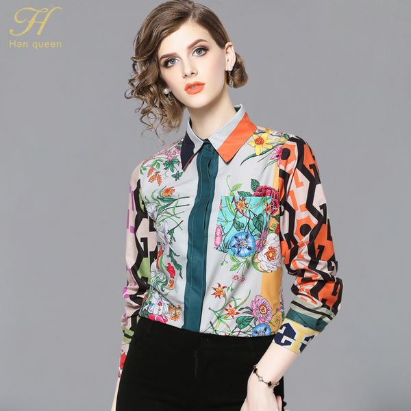 women's blouses shirts h han queen women vintage floral print ladies chiffon long sleeve casual blouse female work wear office shirts, White
women's blouses shirts h han queen women vintage floral print ladies chiffon long sleeve casual blouse female work wear office shirts, White
