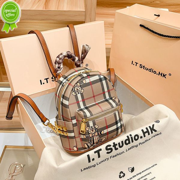 50% factory online export designer travel bag handbag hong purchasing leather backpack new summer high-end small bear lattice leisure
50% factory online export designer travel bag handbag hong purchasing leather backpack new summer high-end small bear lattice leisure