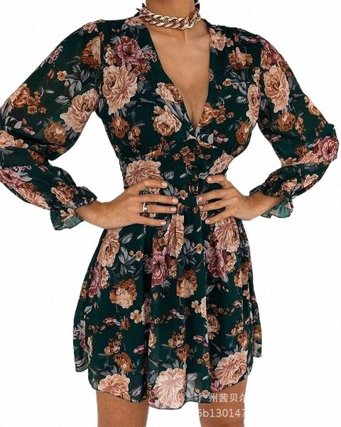 casual dresses 2021 european and beautiful women's printed v-neck waist dress fashion short skirt v1aw#, Black;gray
casual dresses 2021 european and beautiful women's printed v-neck waist dress fashion short skirt v1aw#, Black;gray