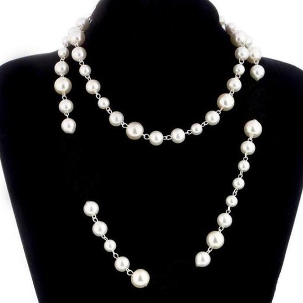 elegant black white pearl necklaces 4 colors lady long sweater chain women diamonds pendants necklace paris designer jewellery accessor310z, Silver
elegant black white pearl necklaces 4 colors lady long sweater chain women diamonds pendants necklace paris designer jewellery accessor310z, Silver