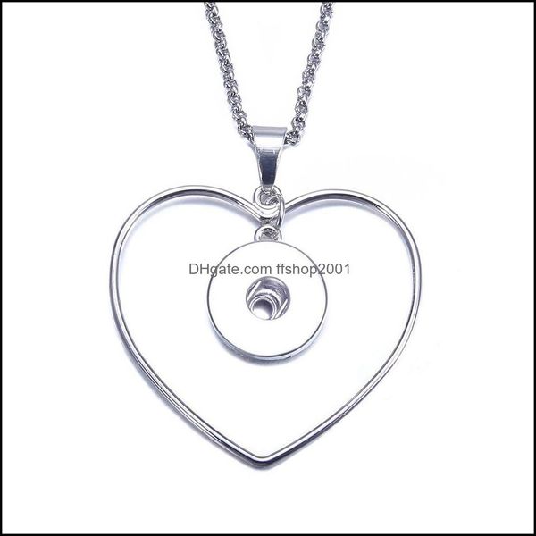 pendant necklaces noosa snap button jewelry heart circle necklace with link / leather chain fit 18mm women drop delivery 2021 pendants dhrfp, Silver
pendant necklaces noosa snap button jewelry heart circle necklace with link / leather chain fit 18mm women drop delivery 2021 pendants dhrfp, Silver