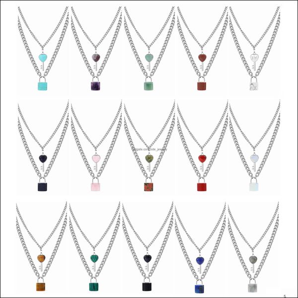 pendant necklaces dainty layered lock and key choker jewelry for men girl boys women gemstone chain necklace girls drop delivery 2021 dhgtf, Silver
pendant necklaces dainty layered lock and key choker jewelry for men girl boys women gemstone chain necklace girls drop delivery 2021 dhgtf, Silver